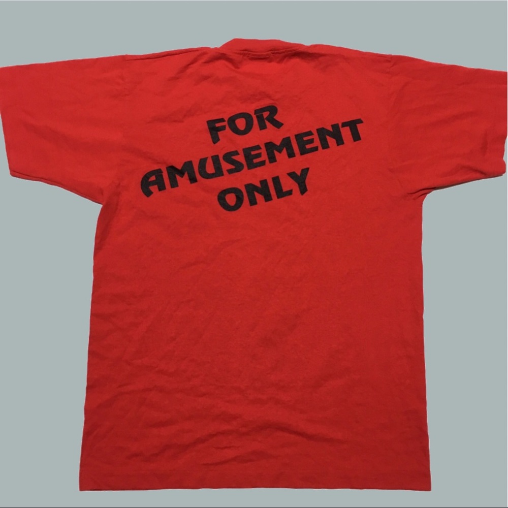 For Amusement Only Vintage 80s 50/50 Red T Shirt